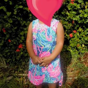 Lilly Pulizter Flamingo Shift Dress Toddler 3T
